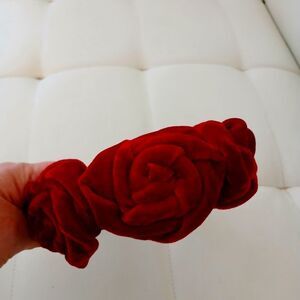 Elegant Red Rose Headband